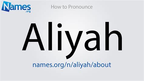aliyah pronunciation.